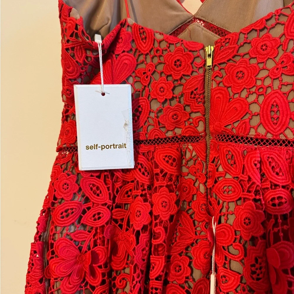 Self-Portrait Lace Pattern Midi Dress [BRAND NEW] — Size 8 - Picture 9 of 11